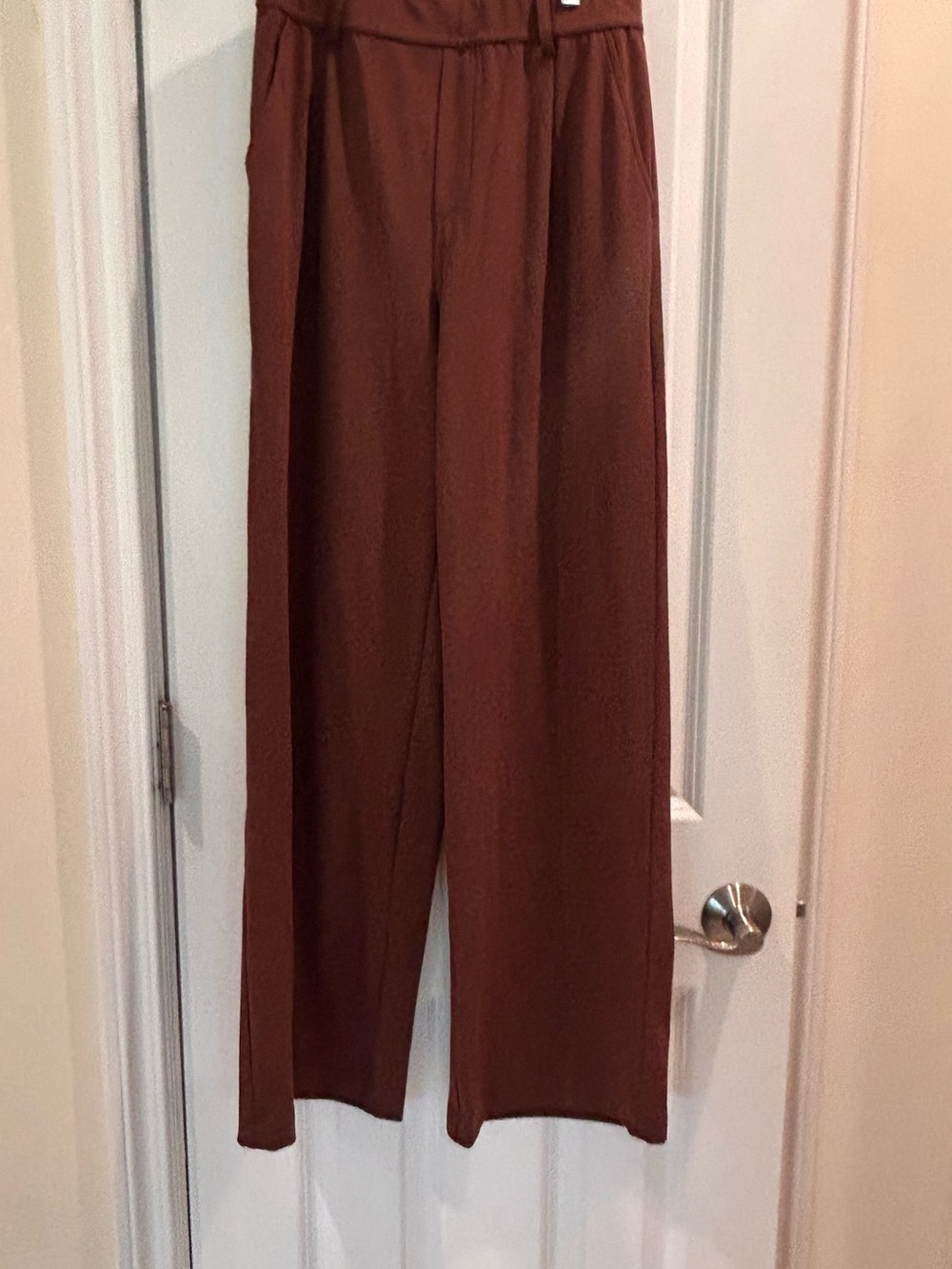 Halara Brown Wide Leg Athleisure Lounge Pants High Rise Comfy Soft Small - Picture 2 of 9